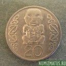 Монета 20 центов, 1990-1998, Новая Зеландия
