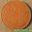 Монета 2 1/2 центов, 1956-1965, Нидерланские Антилы