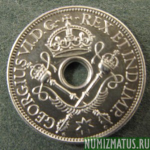 Монета  1 шиллинг, 1938-1945, Британская Новая Гвинея