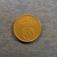 Монета 1 оре, 1958-1972, Норвегия