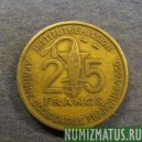 Монета 25 франков, 1957(а), Французкое Того