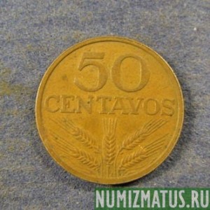 Монета 50 центавос, 1969-1979, Португалия