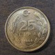 Монета 25 лир, 1985-1989, Турция