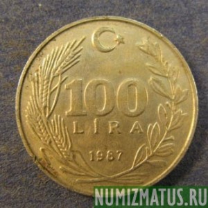 Монета 100 лир, 1984-1988, Турция