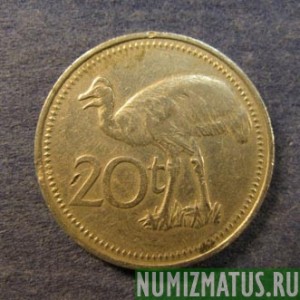 Монета 20 тое, 1975-2005, Папуа Новая Гвинея