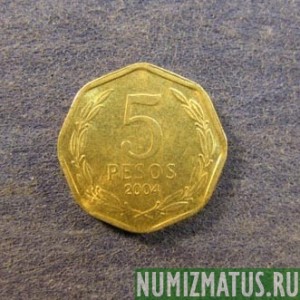 Монета 5 песо, 1992-2011, Чили