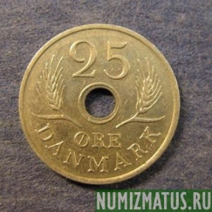 Монета 25 оре, 1972(h) S-S, Дания