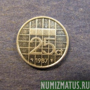 Монета 25 центов, 1982-2000, Нидерланды
