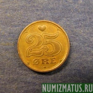 Монета 25 оре, 1990-2001, Дания