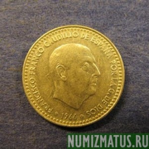 Монета 1 песета, 1966(67)-1966(75), Испания