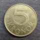 Монета 5 крон, 1976-1992, Швеция