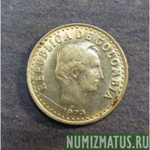 Монета 20 центаво, 1971-1978, Колумбия