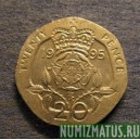 Монета 20 пенсов, 1985-1997, Великобритания