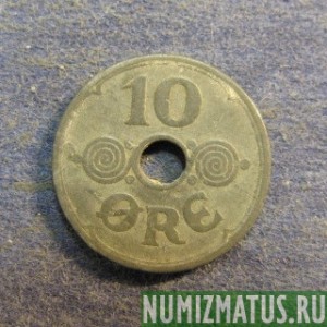 Монета 10 оре, 1941-1945, Дания