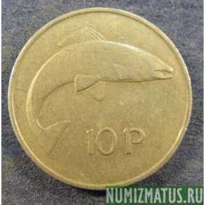 Монета 10 пенсов, 1969-1986, Ирландия