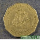 Монета 1 доллар, 1989-2000, Восточные Карибы