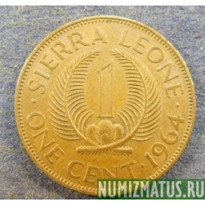 Монета 1 цент, 1964, Сьера Леоне