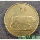 Монета 5 пенсов, 1969-1990, Ирландия