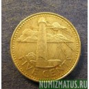 Монета 5 центов, 1973-2000, Барбадос