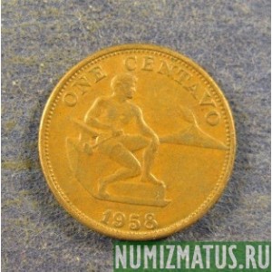 Монета 1 центаво, 1958-1963, Филиппины