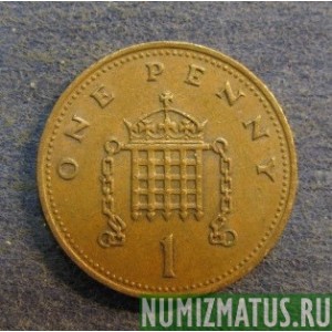 Монета 1 пенни, 1985-1992, Великобритания