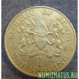 Монета 1 шилинг, 1978-1989, Кения