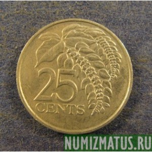 Монета 25 центов, 1976-2008. Тринидат и Тобаго