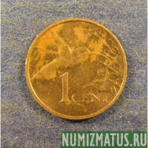 Монета 1 цент, 1976-2014, Тринидат и Тобаго